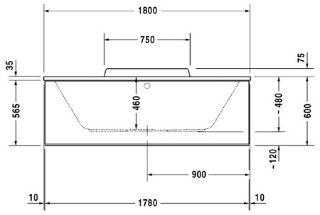 акриловая ванна duravit durastyle 180x80 (700298)