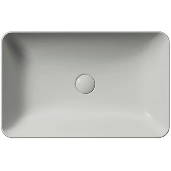 раковина gsi nubes 903617 накладная, 60x38 см, cenere opaco (серый матовый)