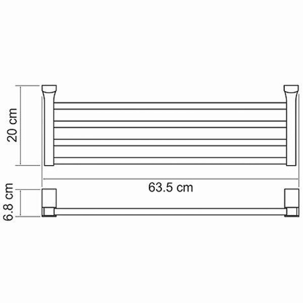 Полка для полотенец WasserKRAFT Leine K-5011 цвет хром