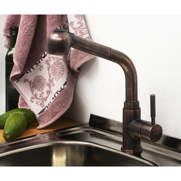 смеситель для кухни wasserkraft a8247 цвет бронза темная