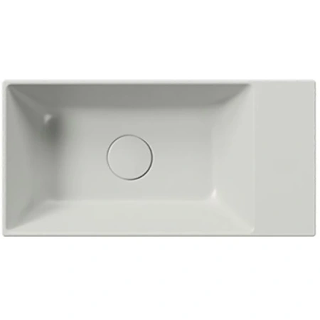 раковина gsi kube x 9486017 подвесная, 50x25 см, cenere opaco (серый матовый)