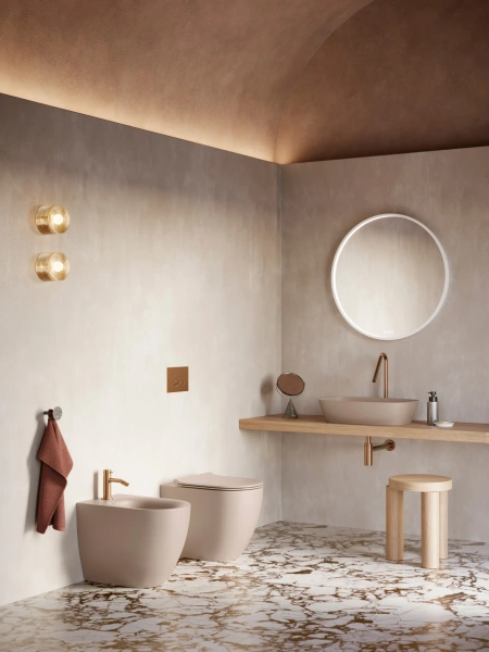 биде приставное catalano sfera 55 0519551032 vaso, кофейный матовый (tortora satinato), cataglaze+twinglaze