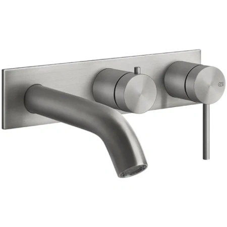 Смеситель Gessi Gessi316 54136#239 для ванны, встраиваемый, внешние части, цвет STEEL BRUSHED