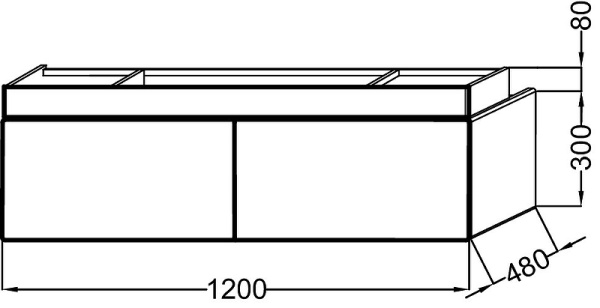 тумба под раковину jacob delafon terrace 120 eb1188-m49-m49 подвесная белая матовая 380443