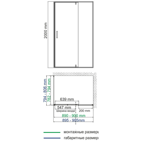 душевой уголок wasserkraft elbe 74p20