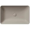 раковина gsi nubes 903605 накладная, 60x38 см, tortora opaco (коричневый матовый)