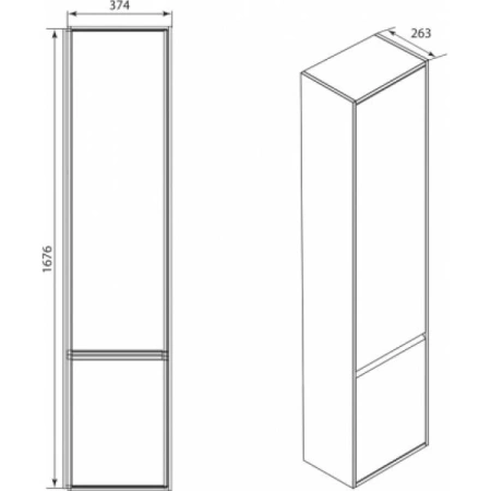 пенал roca laks zru9302802 подвесной r, белый глянец
