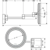 косметическое зеркало x 3 hansgrohe addstoris 41790670, цвет черный матовый