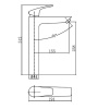 смеситель для раковины aquanet static af330-11b 261821 черный матовый