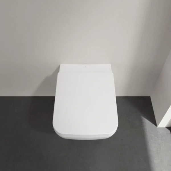унитаз подвесной villeroy & boch collaro 4626hs01 безободковый, с сиденьем микролифт, альпийский белый