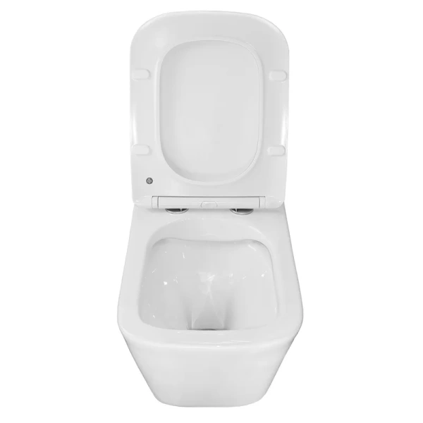 унитаз azario hugo az-3103 подвесной, безободковый, с сиденьем микролифт, 48x35x36.3 см, белый