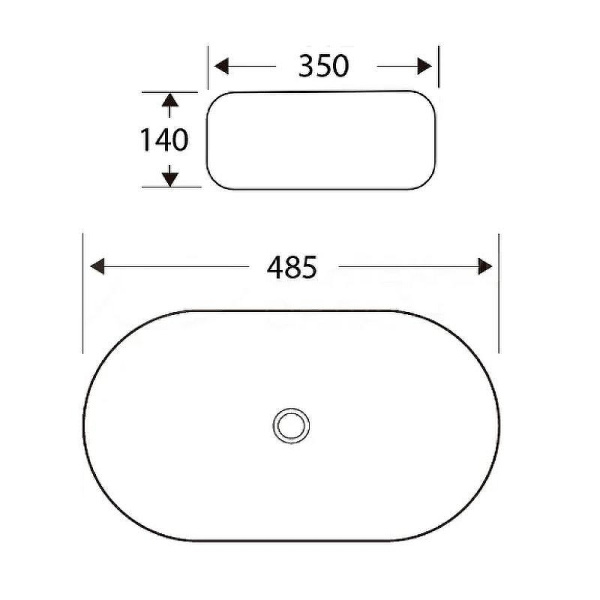 раковина накладная esbano coral 48,5 см esrncora белая