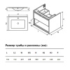 тумба под раковину excellent tuto 70 см (белый/белый), 1 ящик