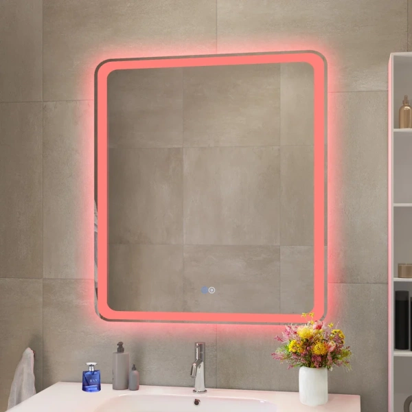 зеркало cezares multicolore 70 czr-spc-mc-700-800-rgb-tch с подсветкой с сенсорным выключателем и функцией памяти