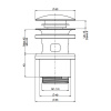 fima carlo frattini spillo steel донный клапан click-clack, цвет: inox