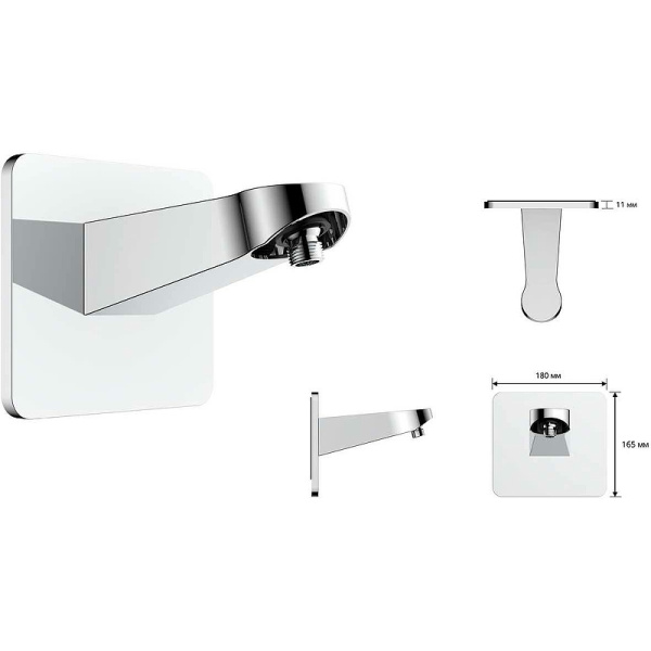 верхний душ vincea inspire vshd-3i4cmb черный матовый