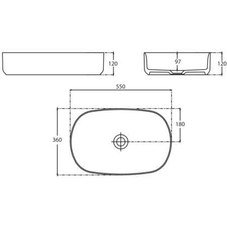 раковина накладная allen brau fantasy oval 4.11022.sm 55x36, розовая