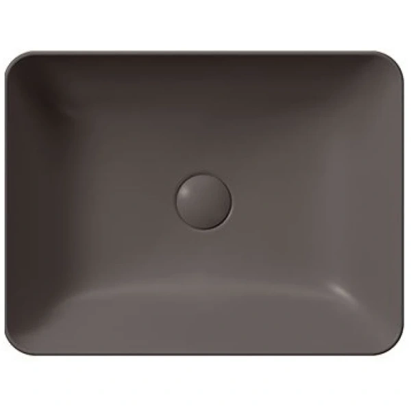 раковина gsi nubes 903716 накладная, 50x38 см, коричневый матовый