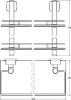 полка стеклянная fbs esperado esp 064 2-ярусная 50 см