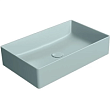 Раковина GSI Kube X 945315 накладная, 60x37 см, Ghiaccio opaco (Голубой матовый)