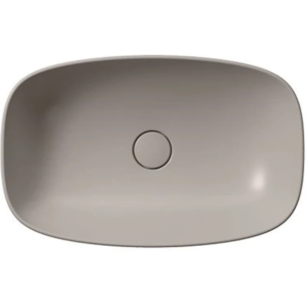 раковина gsi nubes 978305 накладная, 60x38 см, tortora opaco (коричневый матовый)