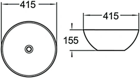 раковина 41.5x41.5 см santiline sl-1039