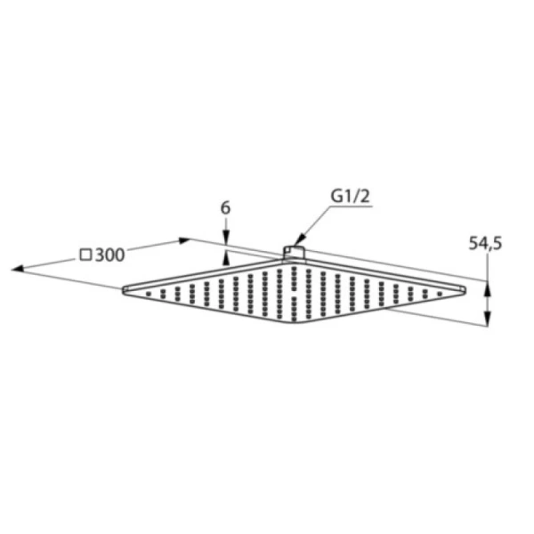 верхний душ 300 мм kludi a-qa 6453091-00