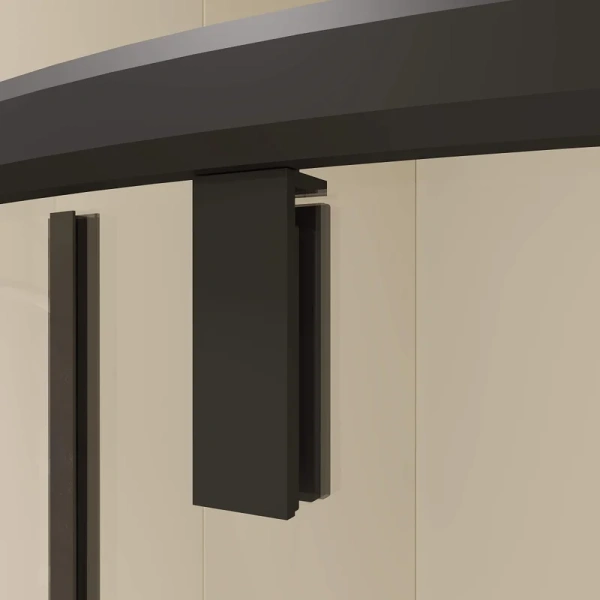 душевой уголок rgw classic cl-55-b 90х90x185, профиль матовый черный, стекло прозрачное