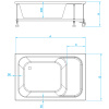 акриловый поддон для душа rgw acrylic bc/l 120x80 16180682-91 белый