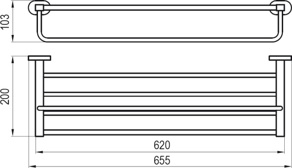 Полка 66 см Ravak Chrome CR 330.00 X07P194