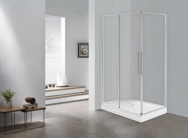 душевой уголок esbano surf 120x90 esogs129psc профиль хром стекло прозрачное