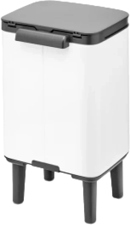 мусорное ведро brabantia bo hi 227042 4 л, белое