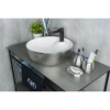 раковина в ванную накладная 43 см ceramalux d1306h021 белый, серебро