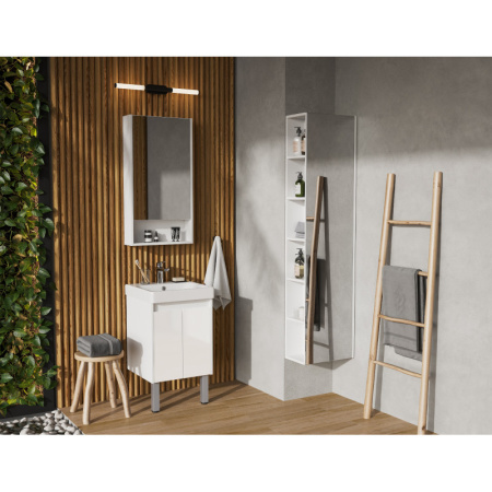 тумба белый глянец/белый матовый 38 см акватон сканди doors 1a278701sd010