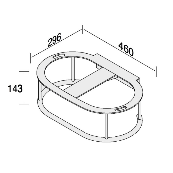 консоль подвесная металлическая aet combo curvy a503v1105, цвет черный матовый