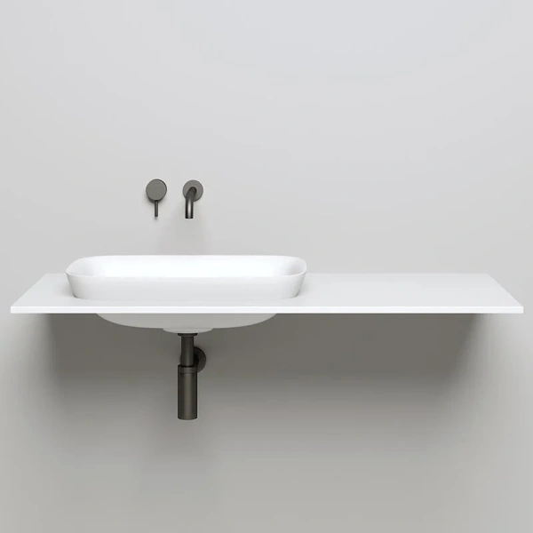 раковина salini marea 02 1802202mrf полувстраиваемая, 59.8x39.8 см, из искусственного камня s-stone, цвет покраска по ral