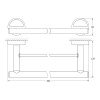 полотенцедержатель fbs luxia lux 035 двойной хром