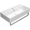 Раковина GSI Kube X 9455111 подвесная, 70x37 см, Bianco lucido (Белый глянец)