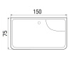 акриловая ванна wemor 150x75x55 см 10000006116 белая