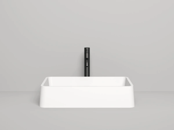 накладная раковина в ванную salini gloria 307 1102207m, 59,5 x 39,5 см, из материала solix, глянцевая или матовая, белая