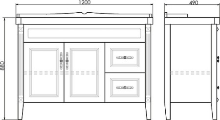 тумба с раковиной comforty палермо 120