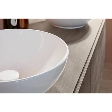 раковина villeroy & boch loop & friends 4a450001 накладная, ø38 см, альпийский белый