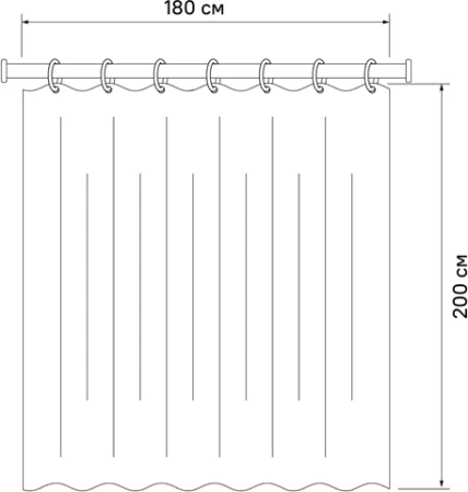штора для ванной iddis basic b69p218i11 180х200