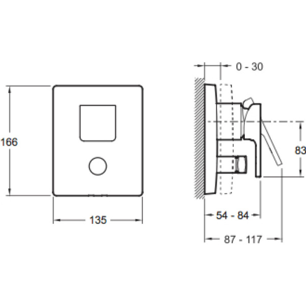 смеситель для душа jacob delafon strayt e98633-cp