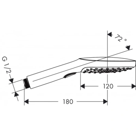 ручной душ hansgrohe raindance select e 120 air 3jet, ½ 26520000