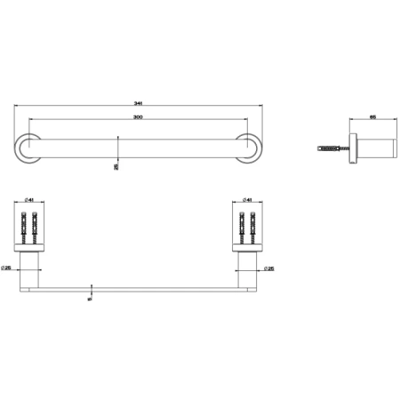 полотенцедержатель 30 см gessi emporio 38897#149 цвет finox