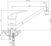 смеситель для кухни rossinka y40-21, белый