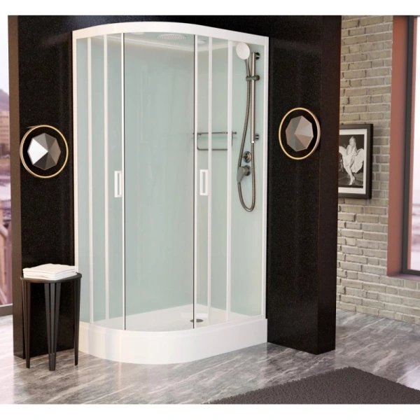душевая кабина 120x80x220 см frank f412r white 412214 прозрачное