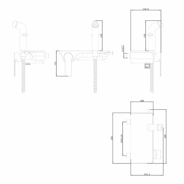 гигиенический душ со смесителем lemark solo lm7168cw хром