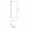 душевая перегородка wasserkraft aller 80 10h06-rp80 профиль цвет хром стекло прозрачное